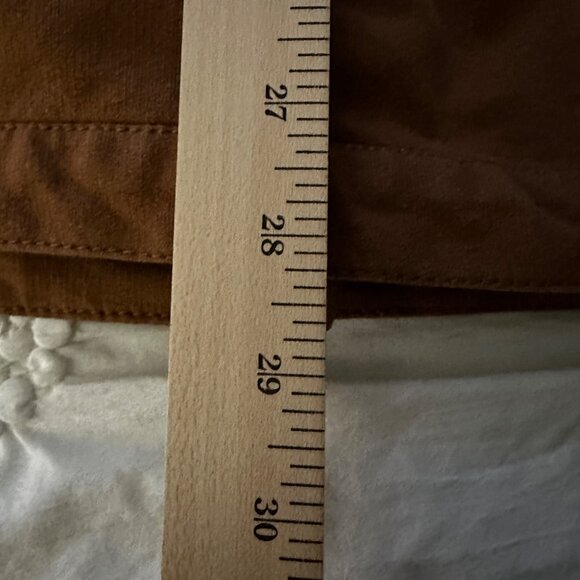 Denim & Co. Womens Brown Bling Buttons Chore 4 Pocket Coat Jacket SZ 2X HTF - Picture 9 of 10